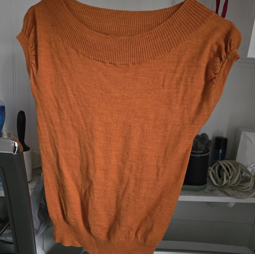 The Limited Orange Crew Neck Sweater